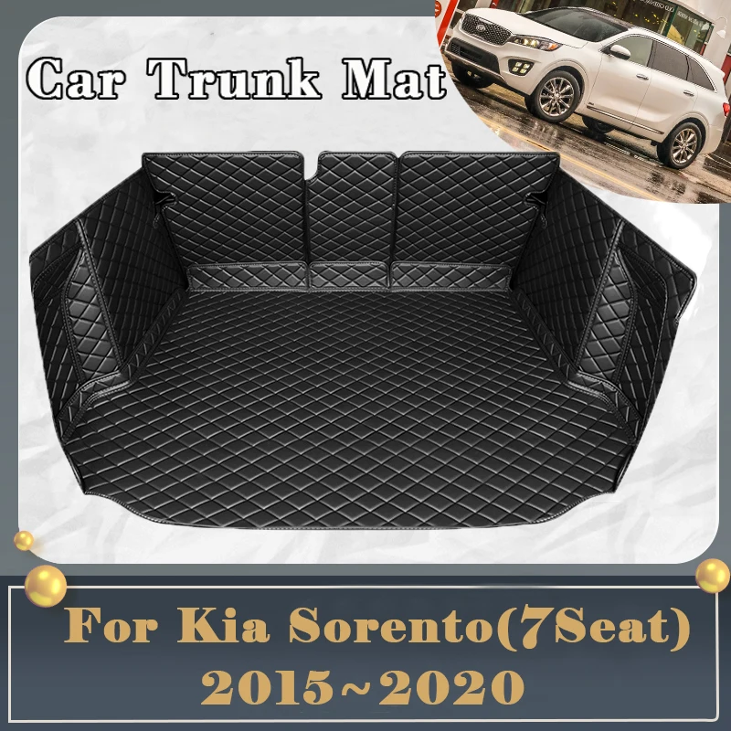 

Car Trunk Mat For Kia Sorento KX-4 UM 2015~2020 7seat Dirt-resistant Fully Surrounded Trunk Mat Rear Cargo Tray Car Accessories