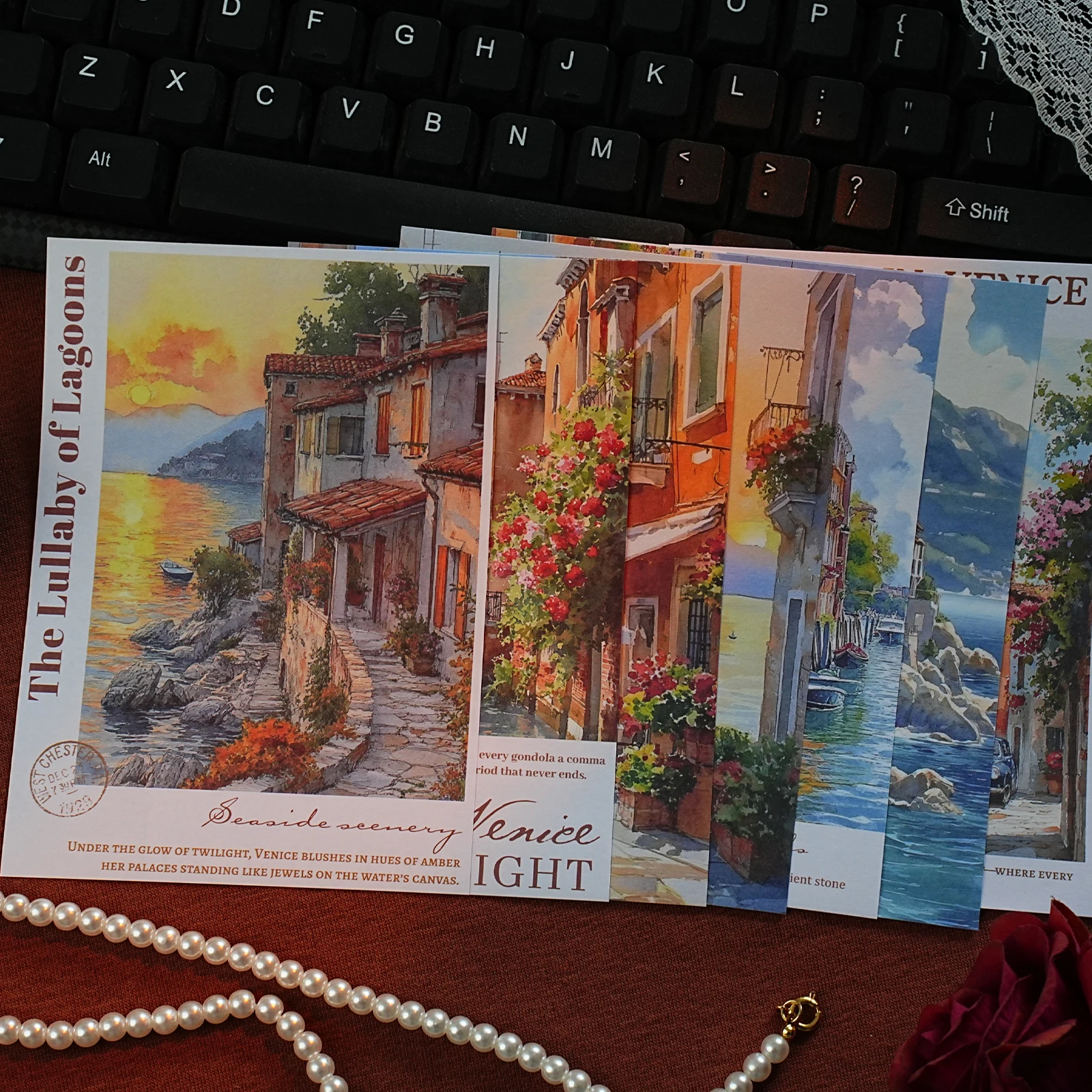 20pcs Beach City & Gold Palace Paper Stickers, Perfect for Laptops, Suitcases, Teacher Supplies, Scrapbooks, Toy Stickers