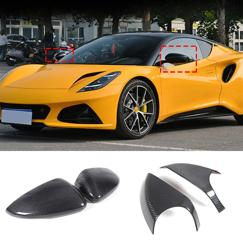 

Real Carbon Fiber For Lotus EMIRA 2021-2023 Car Exterior Rearview Mirror Cover Reverse Mirror Protection Cover Car Accessories