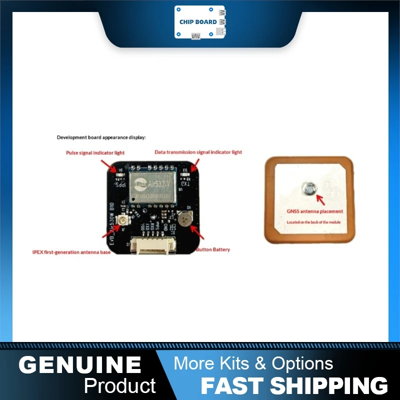 LuatOS Air530W GNSS Dev Board, Multi Satellite Navigation Module, Mini Low Energy Positioning System