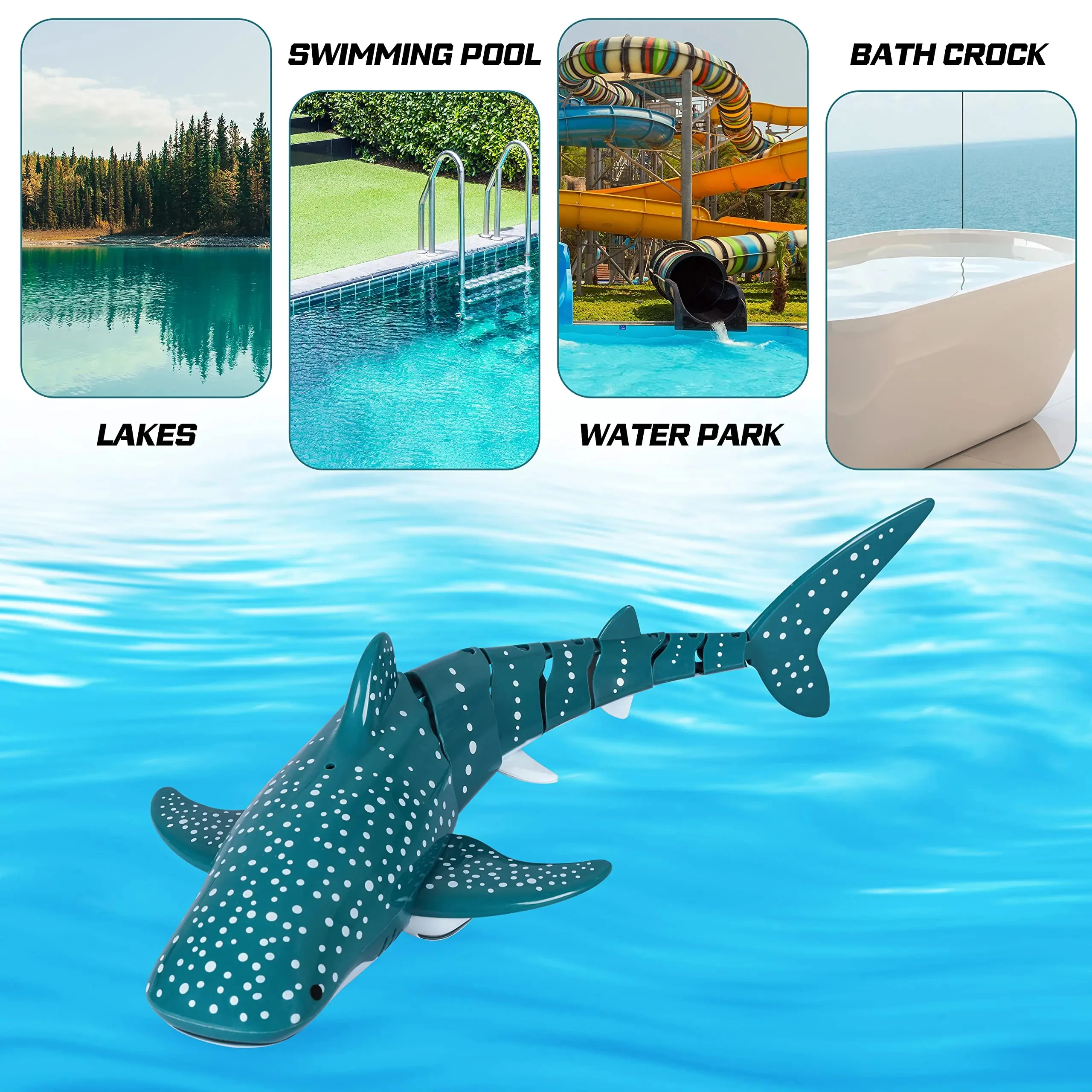 Bionic Shark Toy, Simulated Swing Fish, Summer Water Play Model, Interactive Party & Festival Gift