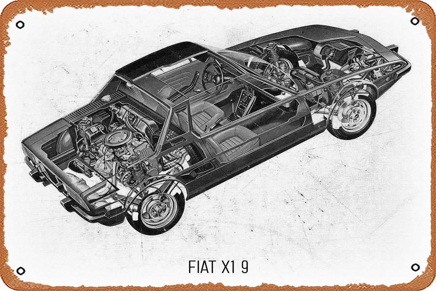 1p,muecddoa Metal Signs - Cars Cutaway01 X19-8
