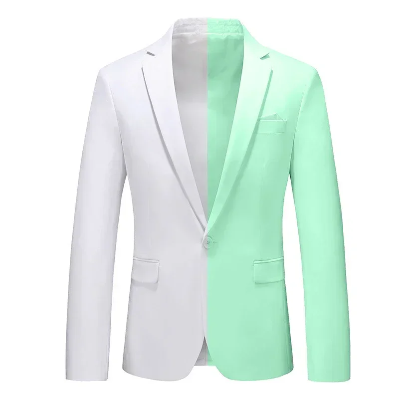 Suit men's business middle-aged men's single piece fashionable small grid slim fit suit jacket