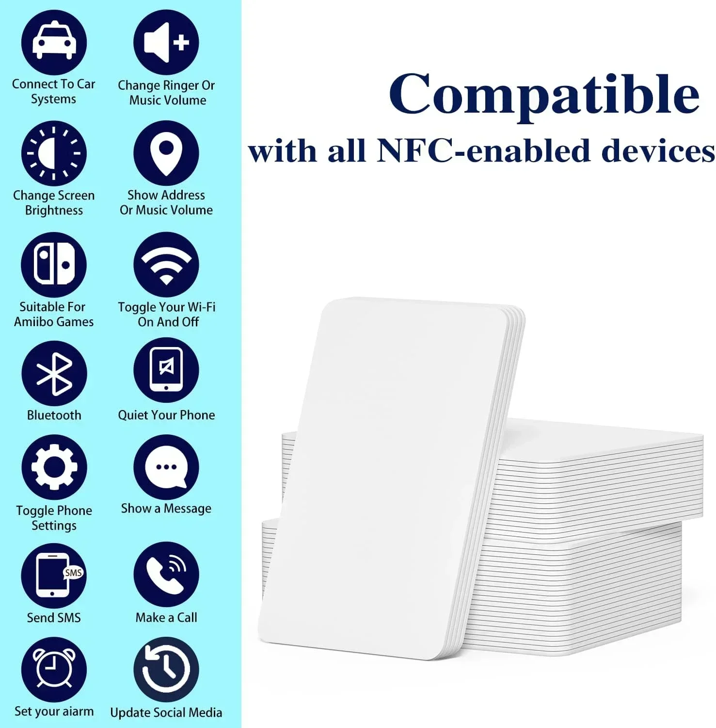 5-10PCS NFC215 Black Cards Rewritable NFC Ntag215 PVC Cards Blank Easy Convenient Programmable NFC Business Card Chip 504Bytes