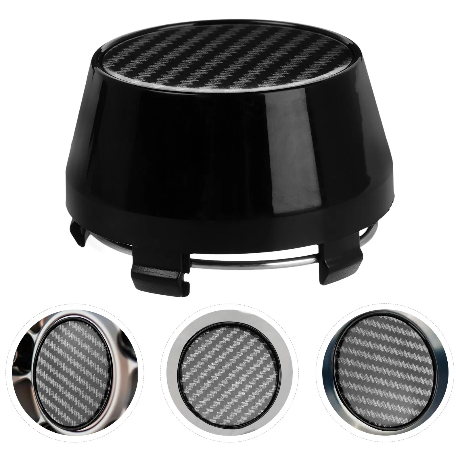 

4Pcs Wheel Hub Center Caps Aluminum ABS Lightweight Fit Most Car Rims Universal Easy Install Stylish Vehicle Appearance Auto