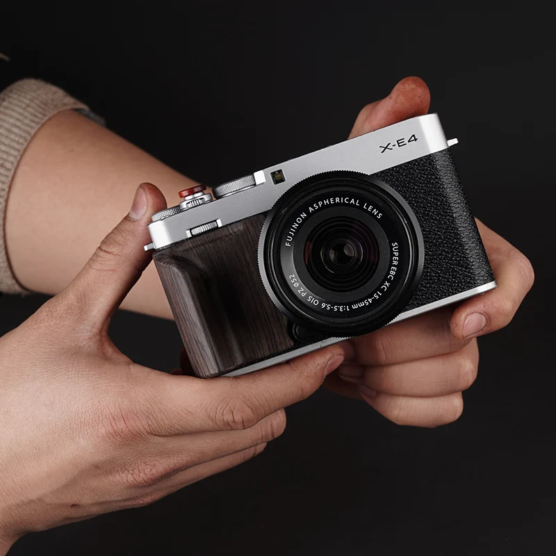 XE4 مقبض خشبي خفيف الوزن ل Fujifilm X-E4 مقبض من الخشب الصلب الجوز الأبنوس Padauk X E4 مقبض قبضة التصوير الملحقات