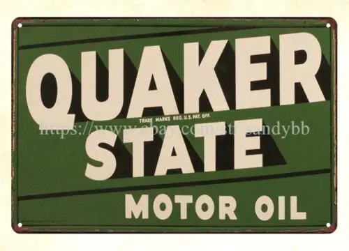 1950s STATE motor oil metal tin sign retro home decor pub studio plaque sign