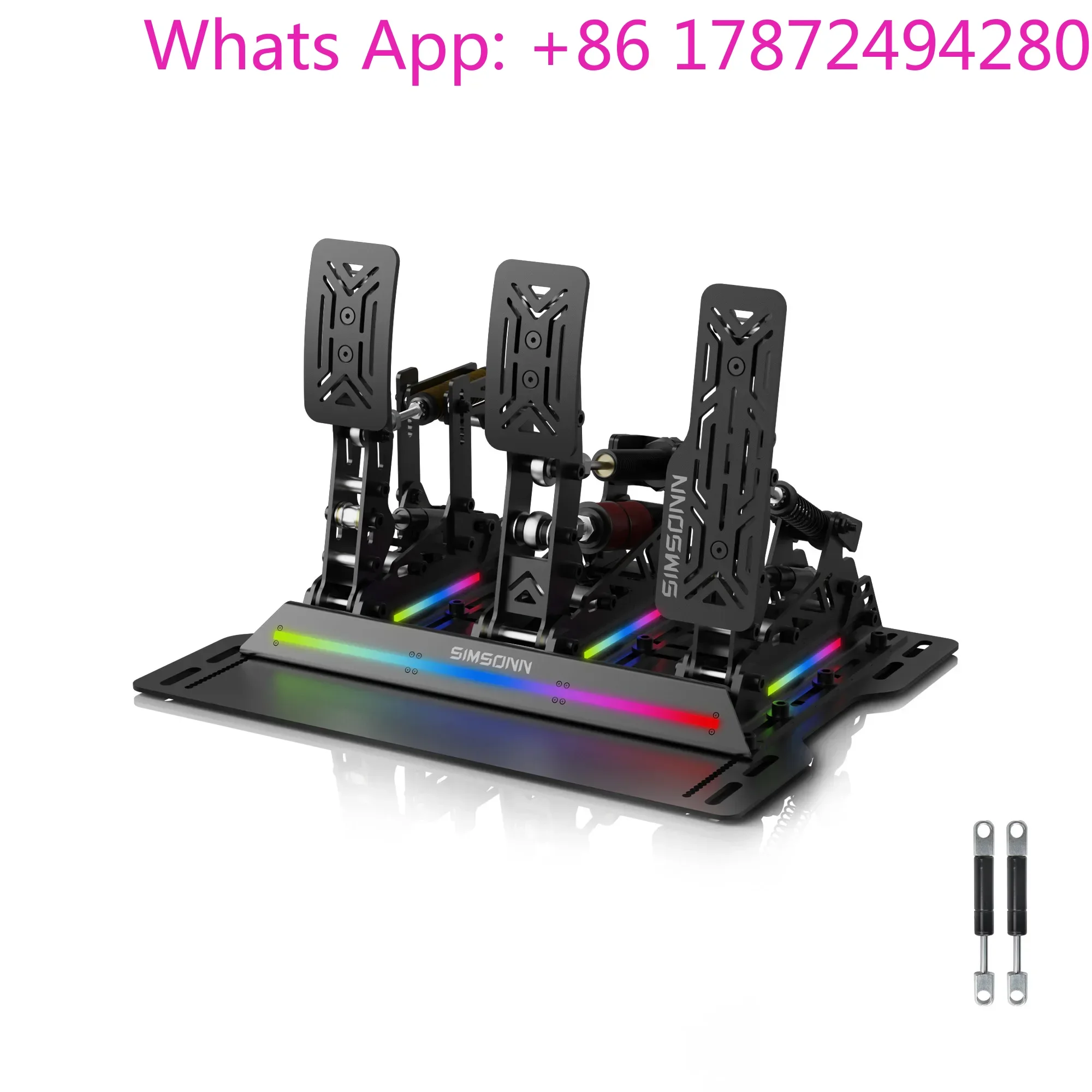 Black-PRO X P3-H3-Plate Racing Simulator Pedals with LED Ambient Light