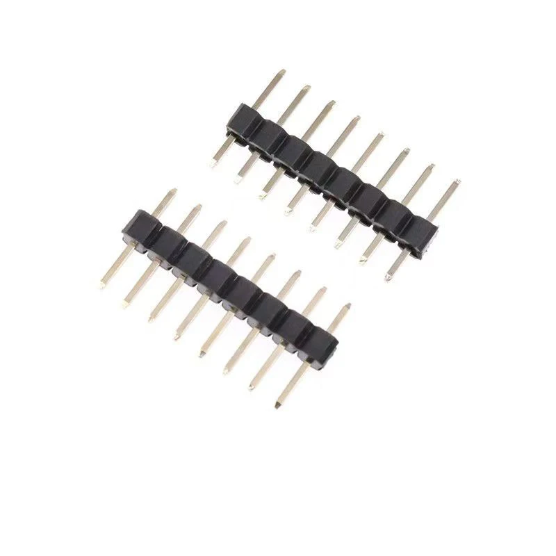 (10Pcs) 2.0mm Pitch Single Row Pin Header DIP Copper Pin 1*2/3/4/5/6/8/10/12/20/40P Straight Pin