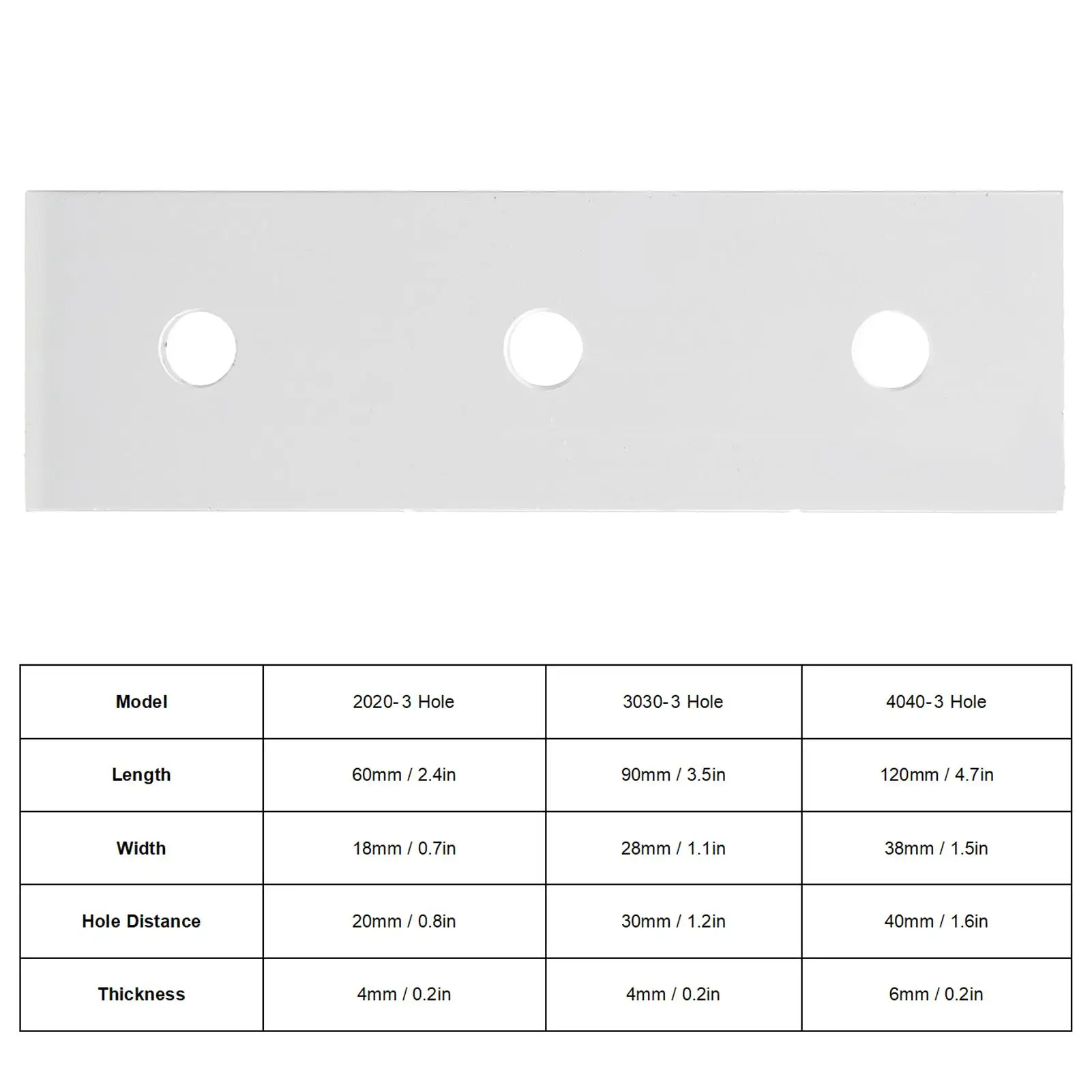 10 قطعة لوحات ربط مسطحة من الألومنيوم 3030 3 موصلات إصلاح لمشاريع ذاتية الصنع وتجميع الأثاث