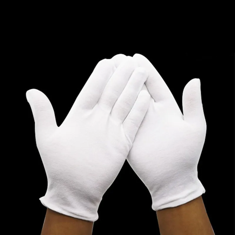 Full Finger White Glove For Men Women Spring Antumn Thin Drivers Cycling Etiquette Mittens Sweat Household Cleaning Gloves