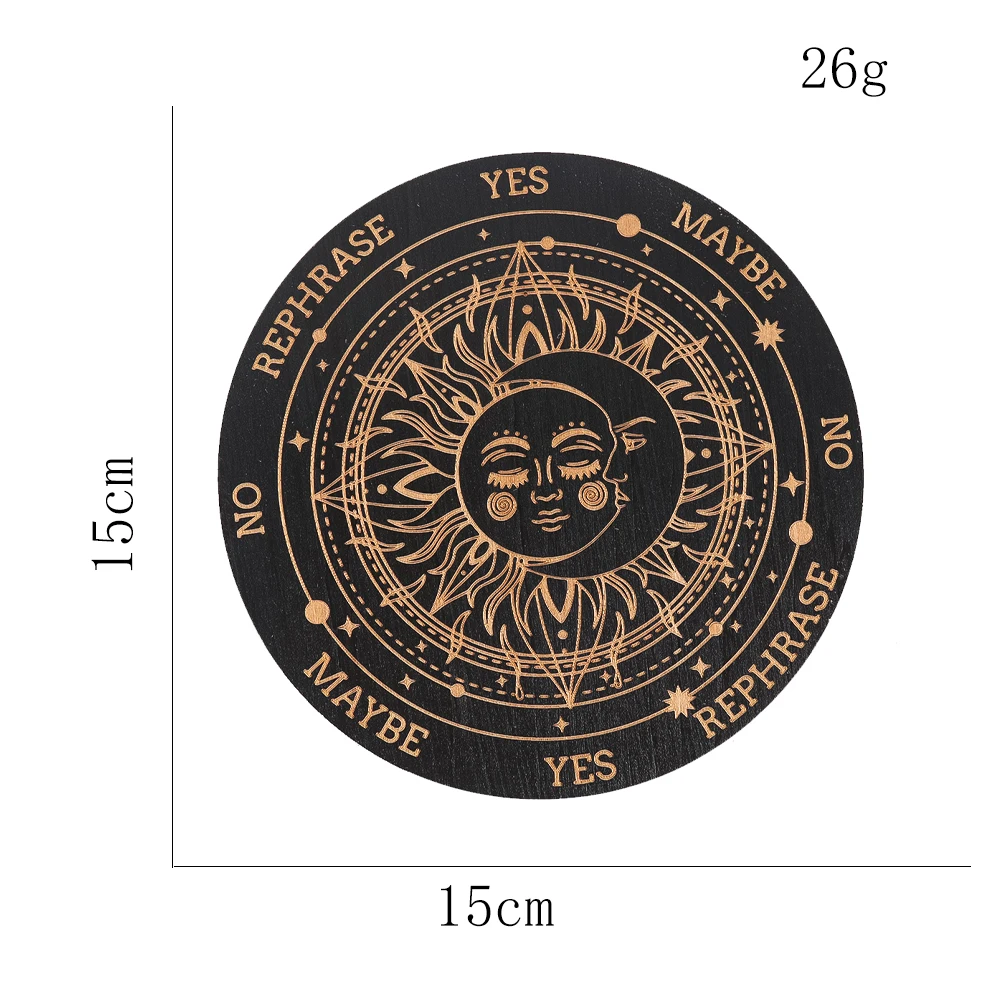 Sun and Moon Totem Tarot Board Divination Board Pendulum Game Quiz YES OR NO Decision Board Witch Altar Supplies
