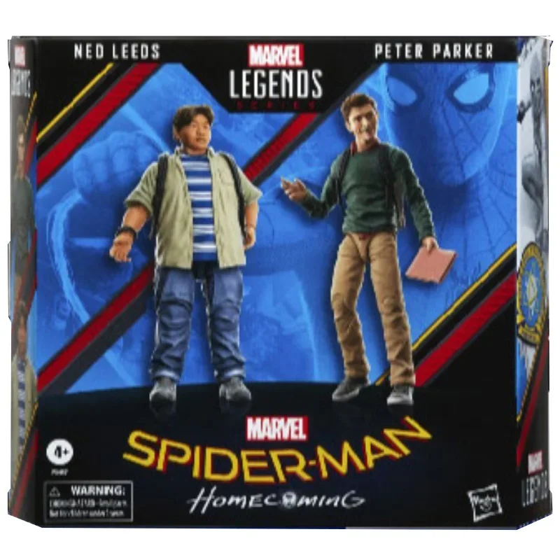 Hasbro Original Genuine Marvel Spider Man 60th Anniversary Set Peter Parker Ned Leeds 15cm Assembly Model Toy Action Figure Gift