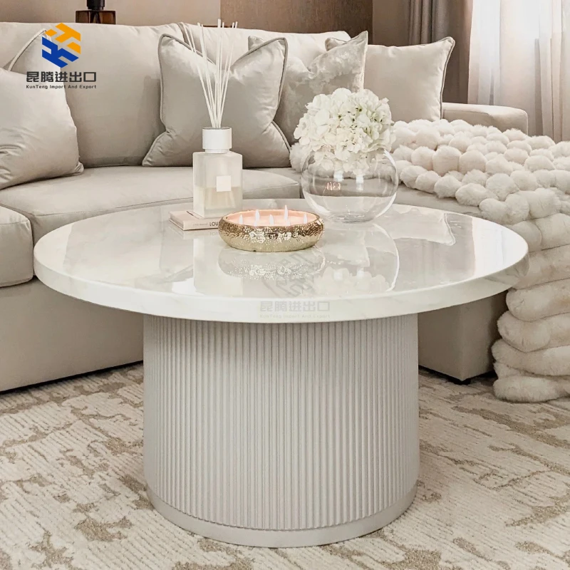 KT STONE Sofa Set Furniture Marble Black White Coffee Table Modern Design Luxury French Hotel Use Eco-Friendly 5-Year Warranty