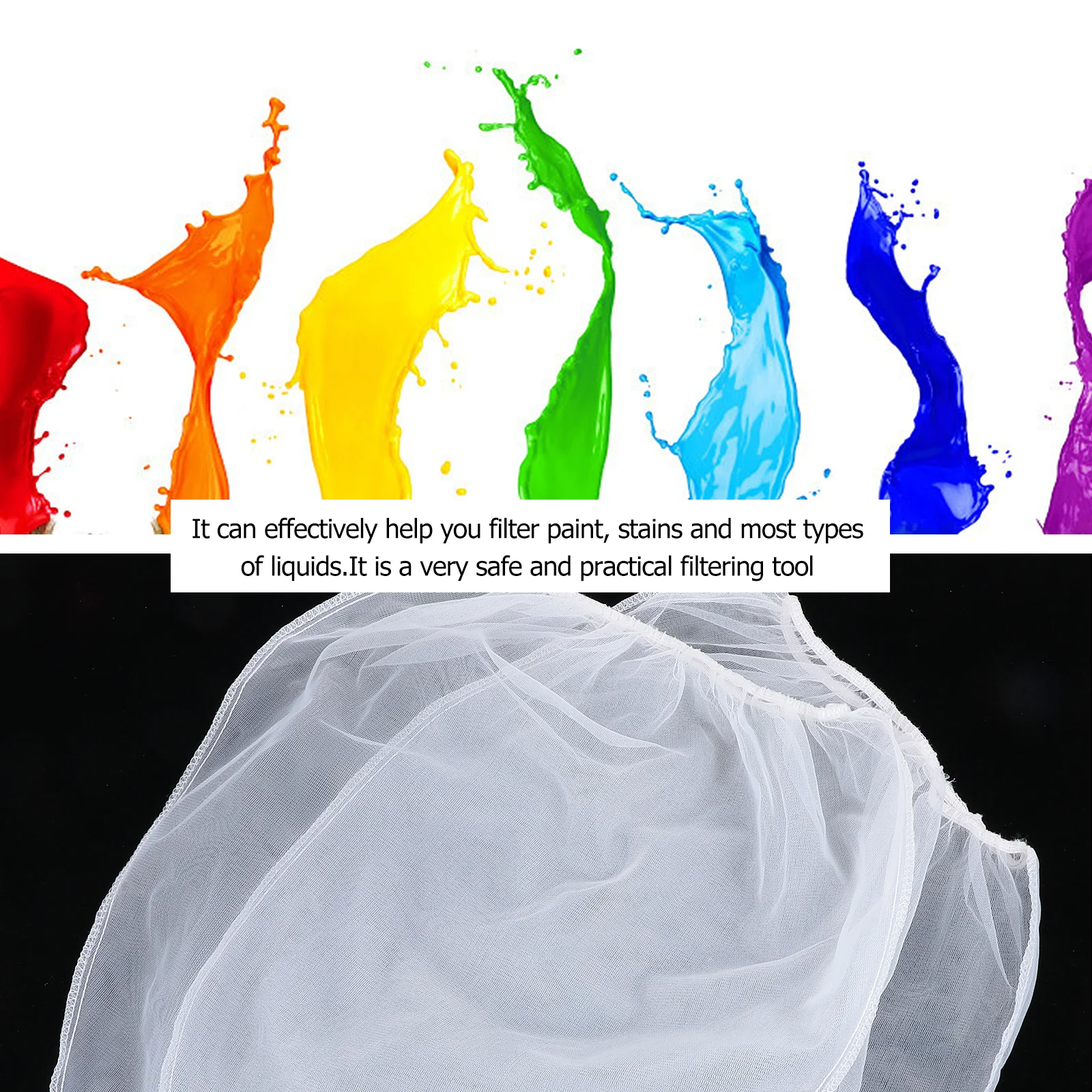 

5Pcs Reusable Fine Mesh Strainer Bags Professional Filter Pouch for Paint Filtering Tasks Paint Strainer Bags Mesh Filters