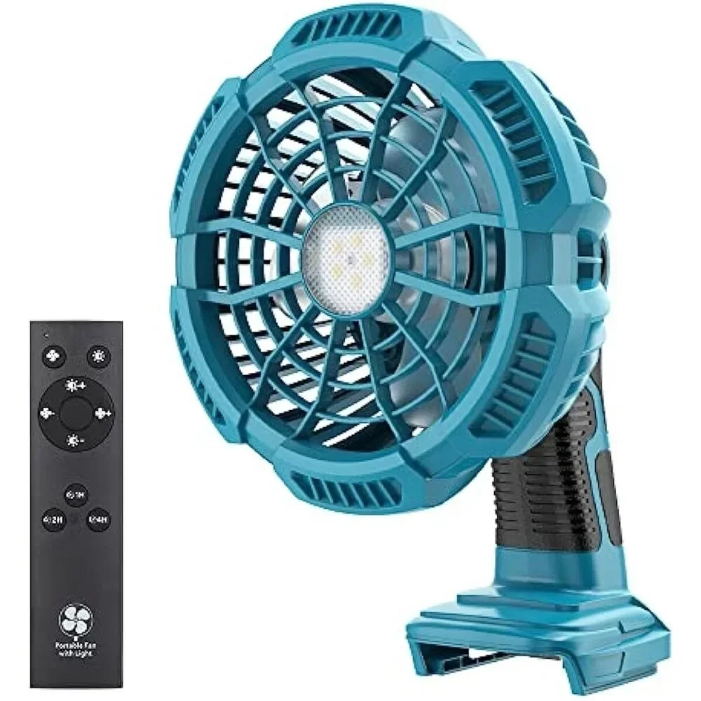 Ventilador Portátil para Bateria de Íon de Lítio Makita 18v Ventilador sem Fio com Trabalho Led de 9w Porta Usb Ventilador Portátil para Acampamento