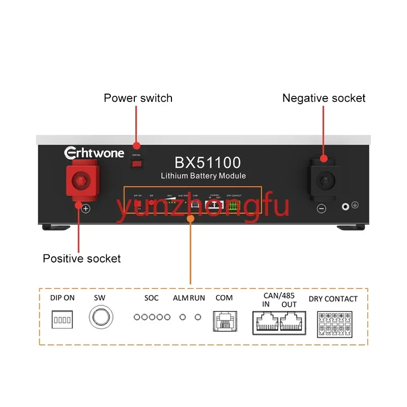 Energy storage system 48v 100ah lifepo4 battery pack smart bms Erhtwone Powerwall 51.2v  lithium ions  5kw 6kw 10kw