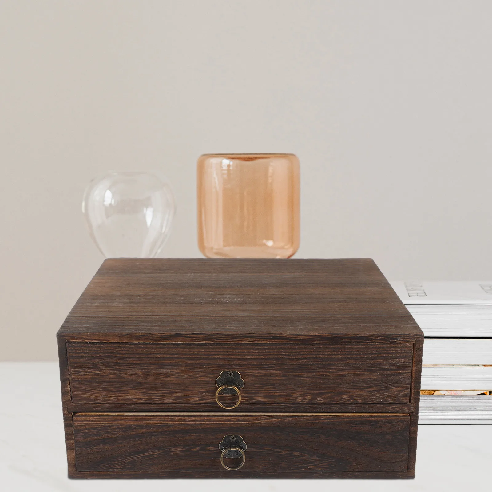 

1Pcs Multi-Layer Wooden Storage Box Compact Drawer Type Sundries Organizer Suitable for Small Tools Cosmetics Stationery