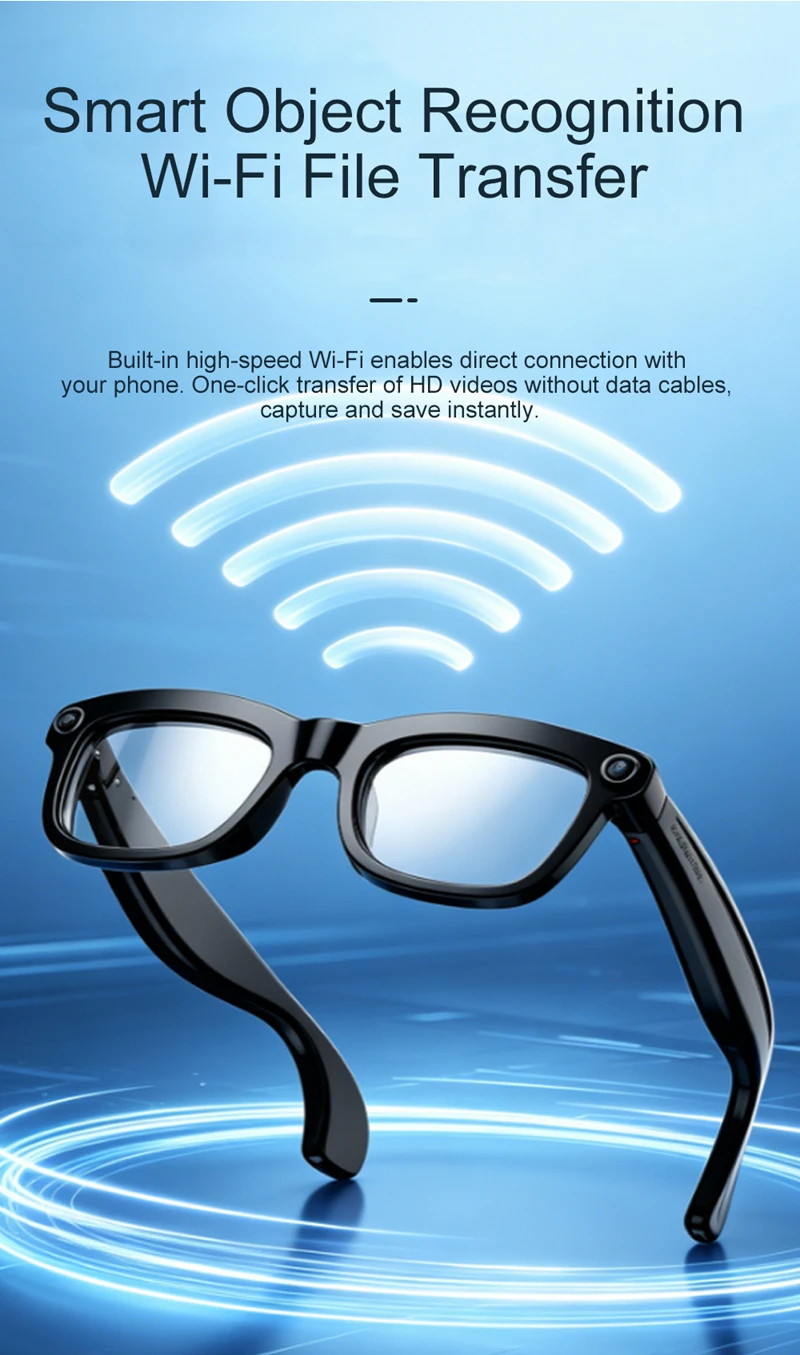 Smart AI Glasses 800W HD 8K Shooting  Anti-shake Camera Photo Video Voice Call Translation  Bluetooth Motorcycle Glasses