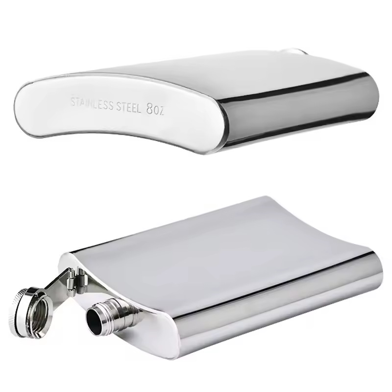 פלאסק נירוסטה מעוצב 227 מ"ל | מתאים לחריטה ומיתוג אישי