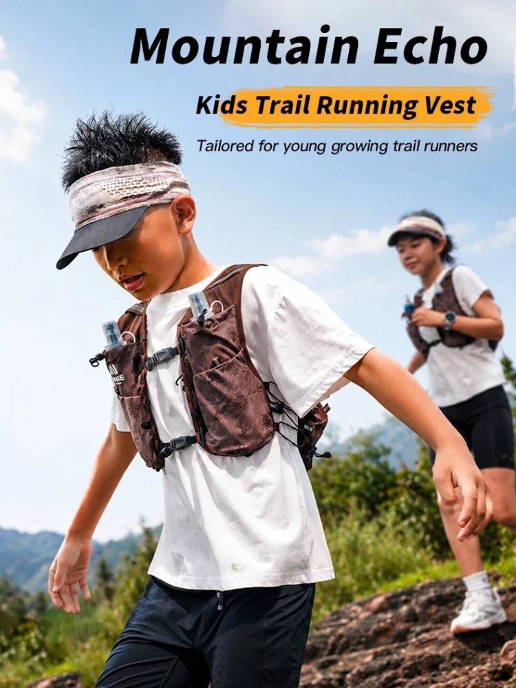 AONIJIE C9119 Kids 5L Trail Running Backpack Lightweight Hydration Vest Pack Children Outdoor Hiking Daypack Sports Bag Youth