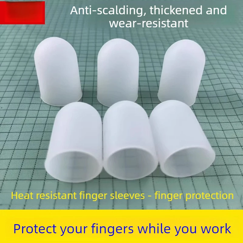 5Pcs Silicone Finger Protectors High-Temperature Resistant Anti-Slip Wear-Resistant Caps Work Protection Gloves for Home Garden
