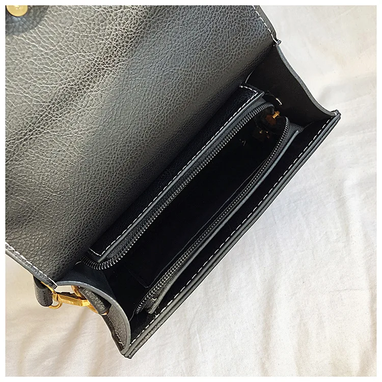 Damen Vintage PU Handtasche Neue Mode Umhängetasche Umhängetasche Kleine Quadratische Tasche Casual Täglichen Gebrauch – Detail 30