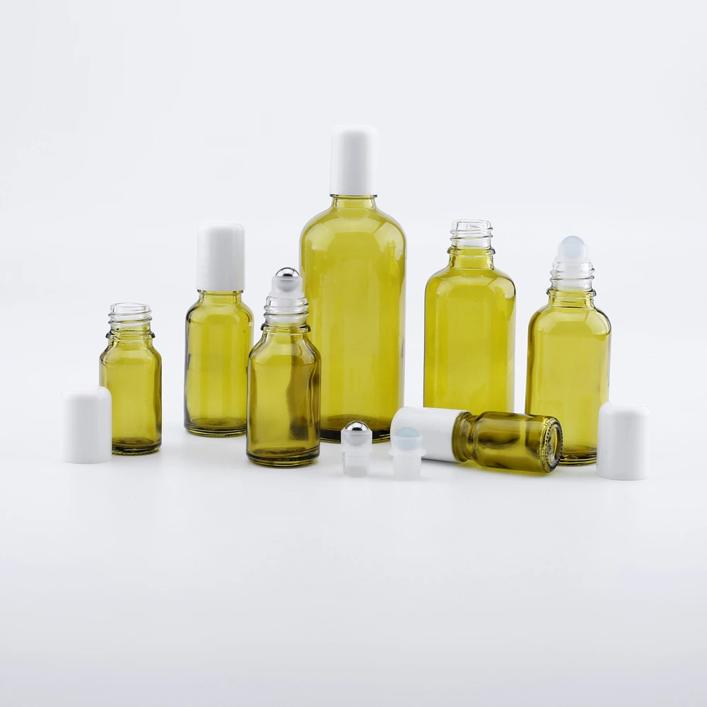 

5-100ml Green Roll On Bottles For Essential Oils Roll-on Refillable Perfume Bottle Deodorant Containers 200PCS