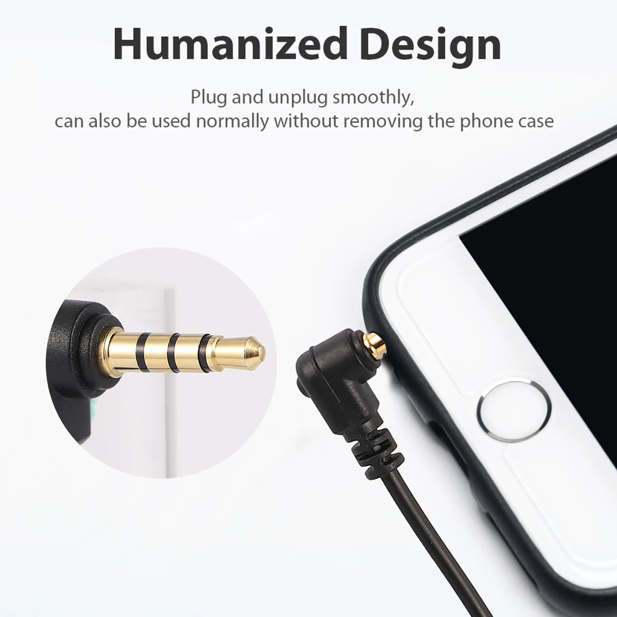 2pcs 3.5Mm Trs To Trrs Adapter Cable Microphone Converter For Phone Camera Recorder Gold Plated Noise Reduction Wide Sound