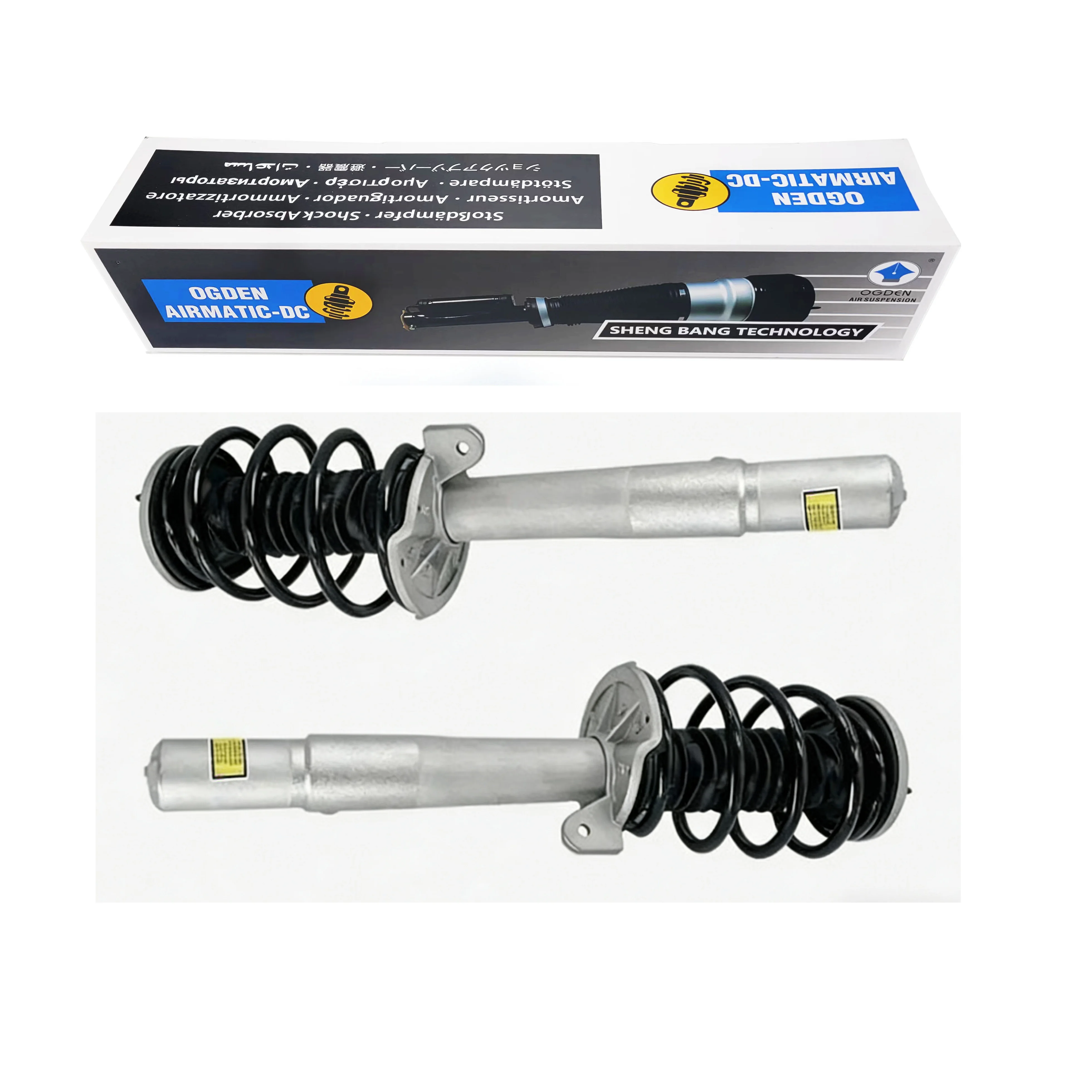 OGDEN 2x Front Shock Struts Assys w/EDC For BMW 7 Series E65 E66 750Li 760Li 2001-2008