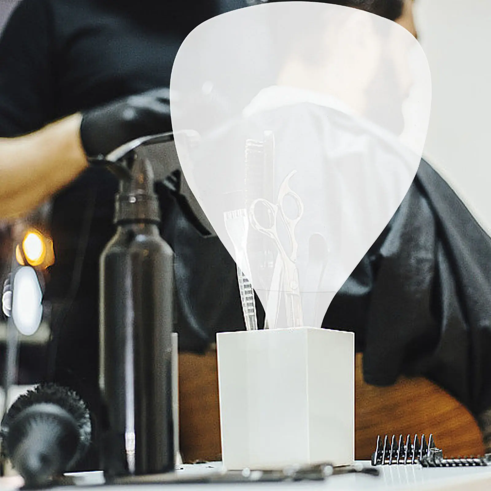 

Clear Plastic Haircut Face Mask Hairdressing Hairspray Face Mask Shield Barber Salon Protection Cover Lightweight