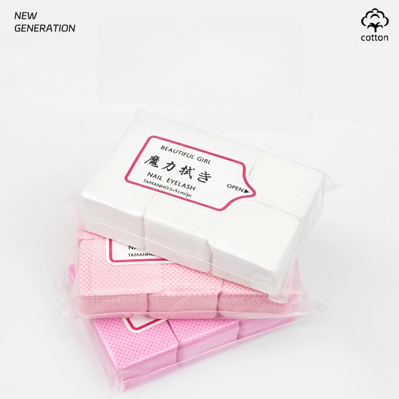 خالية من الوبر مزيل طلاء الأظافر القطن مناديل UV جل نصائح مزيل منصات جلدة تطعيم تنظيف الغراء الفم مسح ماكياج أداة #3