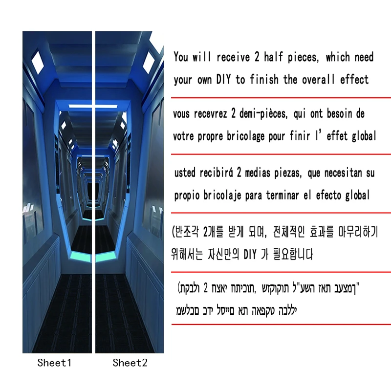 Stickers For Home Door Decoration Pvc Stickers Anime Door Self-adhesive Wallpapers 3d Photo  Science Fiction Stickers