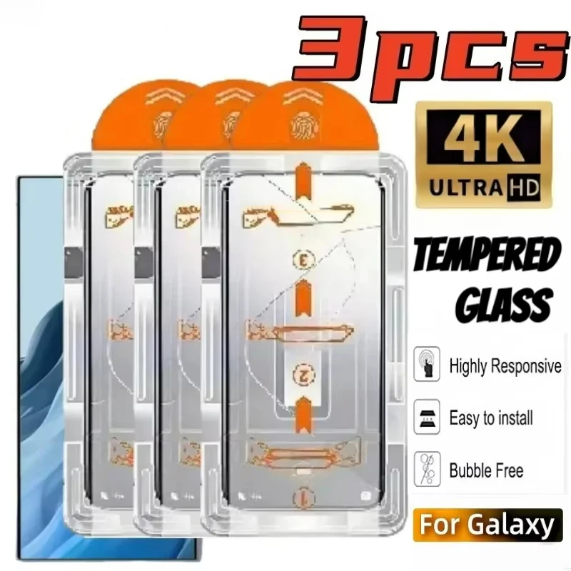 

1-3PCS Fingerprint Unlock Tempered Glass For Samsung S26 Ultra S26 Edge S26 Plus Clear Screen Protector Protective Film