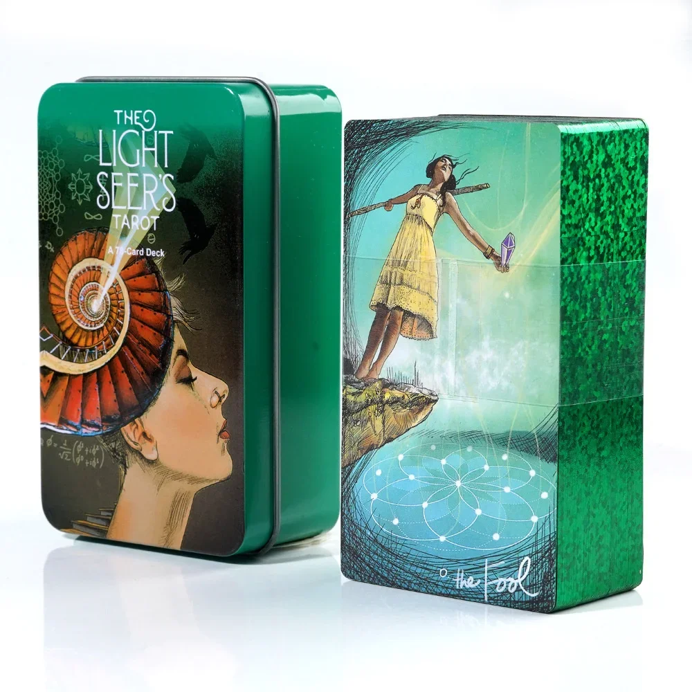 Cartas de oráculo de Tarot Edge para mujeres y niñas, caja de Metal de hojalata, 78 tarjetas, entretenimiento Personal para fiestas, juego de cartas, 23 estilos, nueva actualización