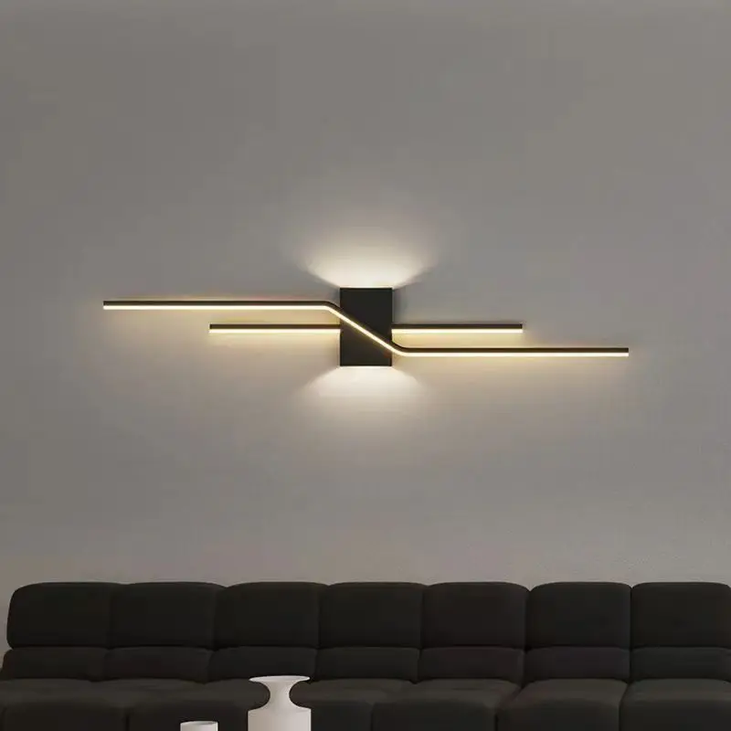 

Nordic-Ins Metal Linear Wall Lamp for Living Room/Corridor/Hallway - Anti-Glare Design