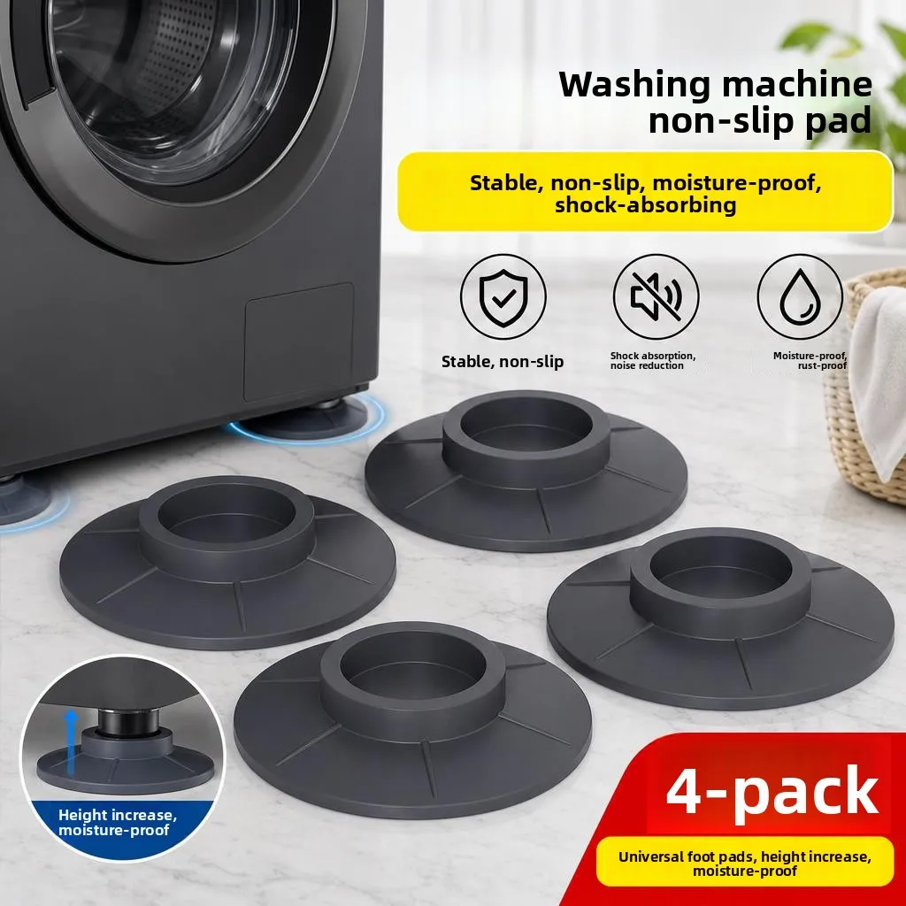 washer-anti-slip-vibration-damping-heightening-base-pad-stable-fixing-tool-quietening-shock-absorbing-roller-drum-elevator