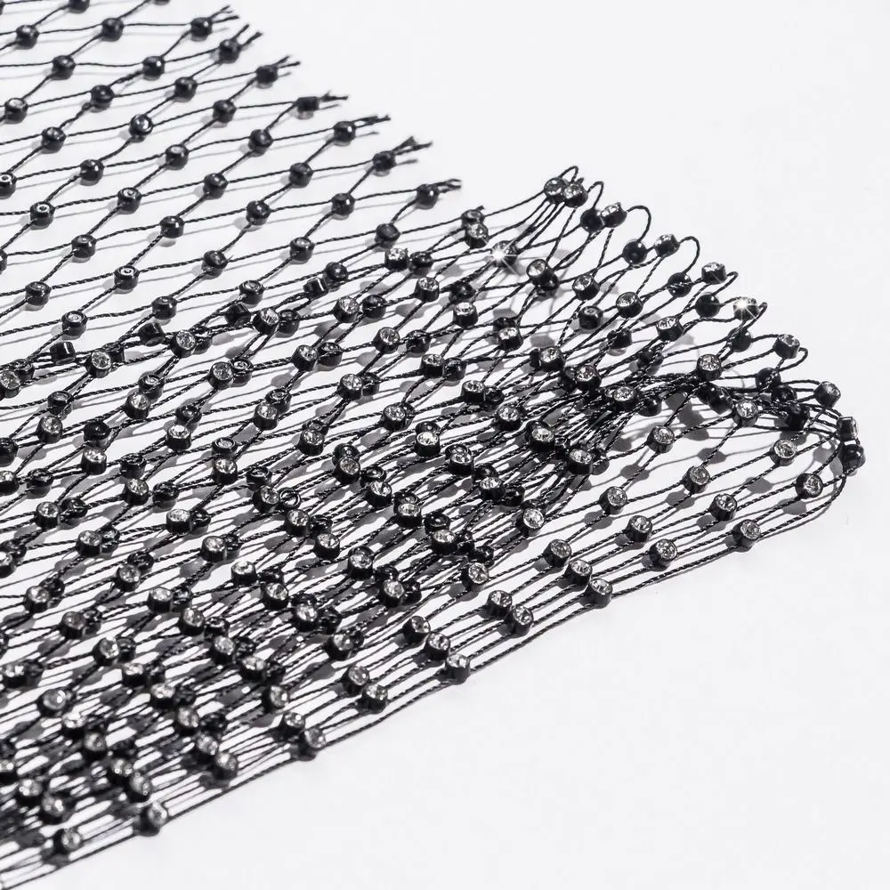 Sexy Hollow Out Sparkling Mesh Top Black Basic Women's Underwear Mesh Shawl