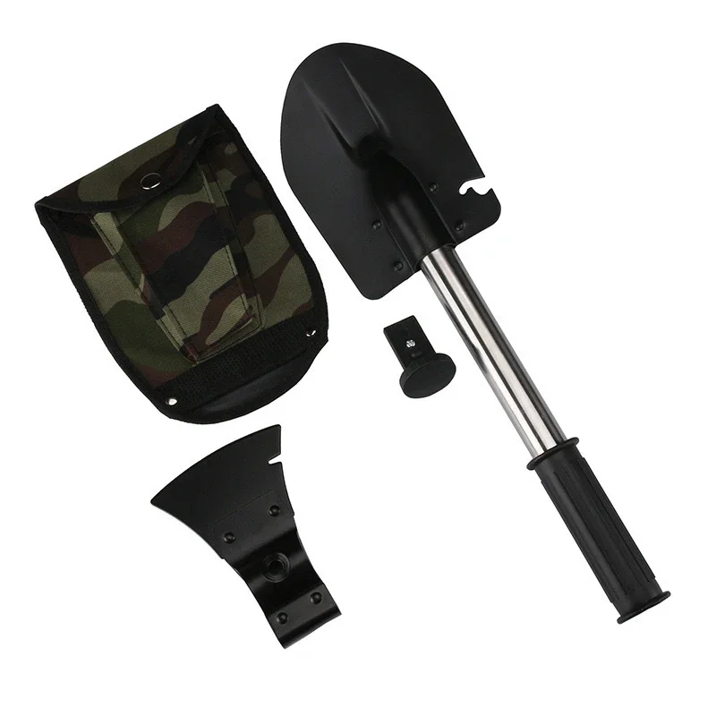 Outdoor Multi-purpose Folding Engineer Shovel Vehicle Mounted Detachable Camping Shovel Axe Camping Tools Garden Tools