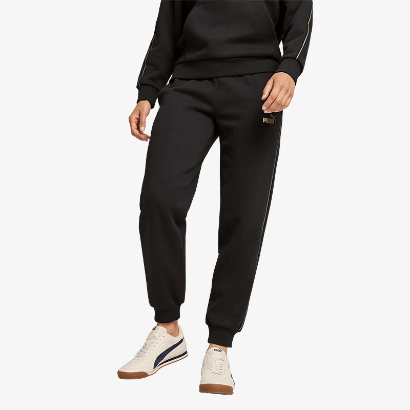 

Puma Genuine 2024, осенние новые женские флисовые вязаные спортивные брюки с манжетами 685334-01