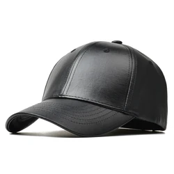 Black Leather Baseball Caps for Men Women High Quality Leather Caps Outdoor Bone Casquette Hip Hop Caps