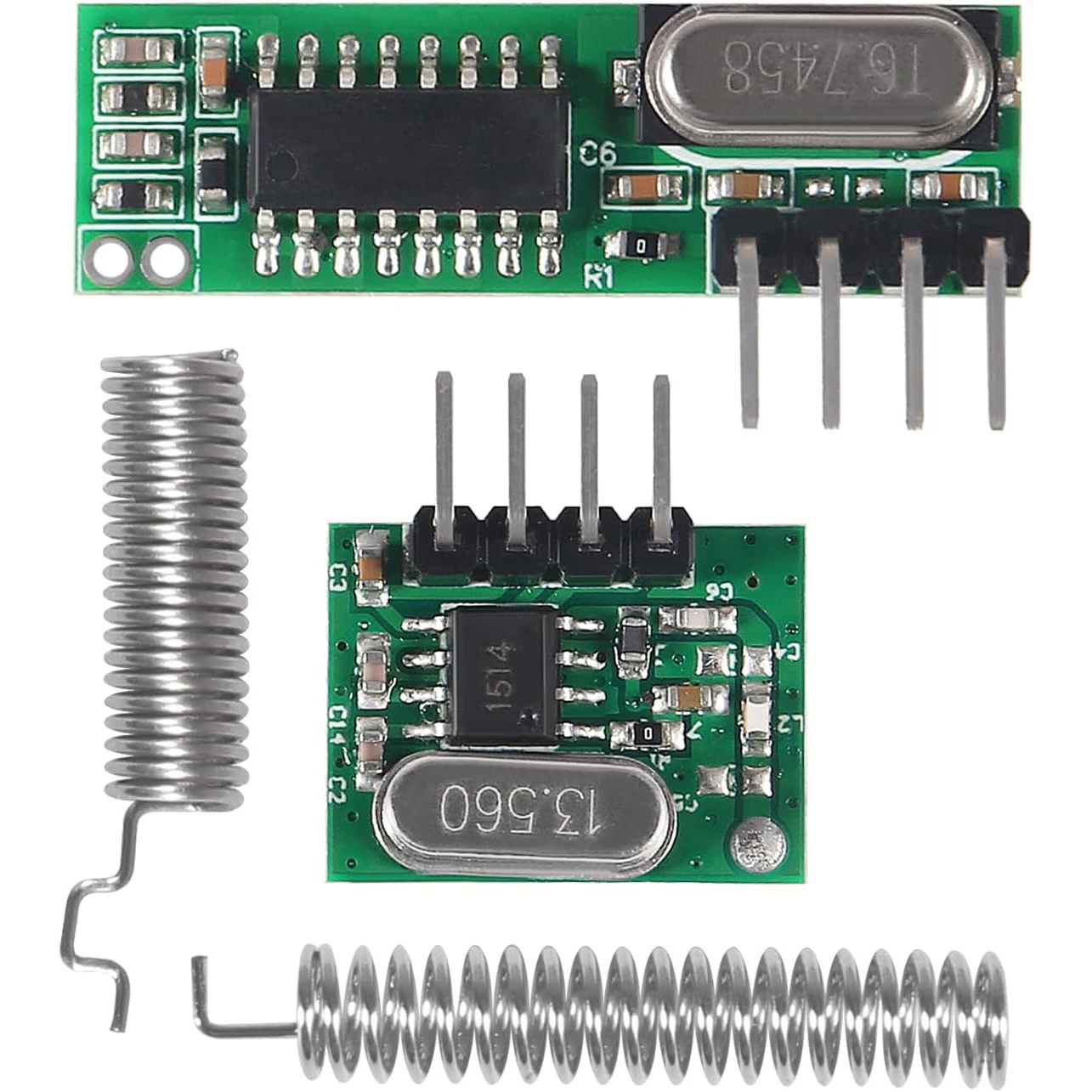 【セール中】1 個 433mhz ワイヤレス RF 送信機と受信機アンテナ付きリモートコントロールモジュール DIY キット Arduino 用