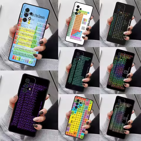 Chemistry Periodic Table Phone Case For Samsung Galaxy S23 S21 S20 FE S24 S22 Ultra Note20 S10 S9 S8 Plus A40 A52 A12 A13 A53