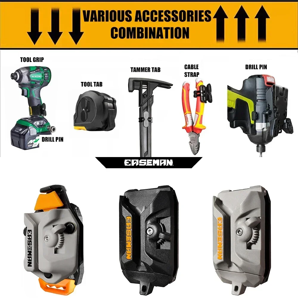 EASEMAN EM-1.0/EM-2.0/EM-3.0 Quick-Release Buckle Power Tool Belt Quick-Release Hook-and-Loop Electrician's Belt Portable Access