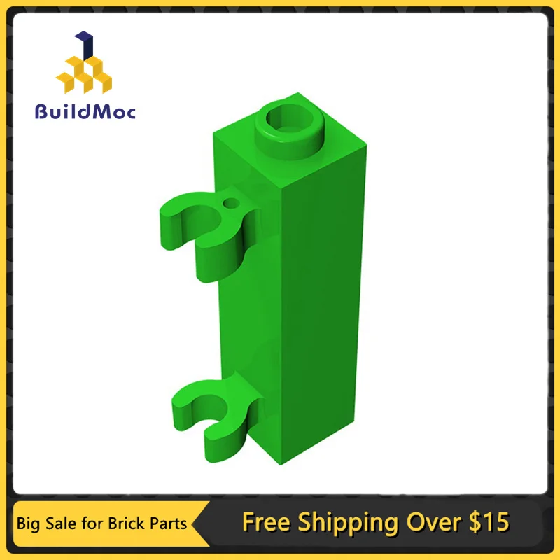 MOC 60583 Brick Special 1 x 1 x 3 with 2 Clips Vertical Building Blocks Parts DIY Educational Tech Parts Toys