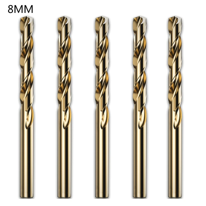ipiip HSS Mata Bor Putar Set Mata Bor Kobalt Tinggi untuk Logam Kayu Stainless Steel