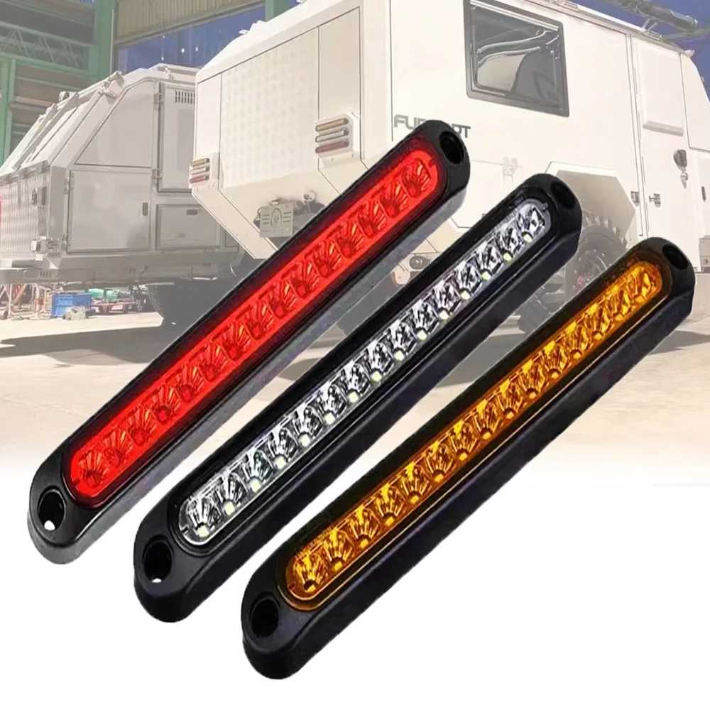 2 قطعة 15-LED ارتفاع جبل وقف الضوء ، 12 فولت/24 فولت العالمي الفرامل الخلفية الذيل الجانب مصباح للسيارات والشاحنات المقطورات