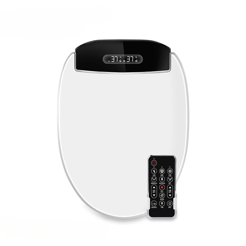 Housse de siège de toilette intelligente d'hôtel avec chauffage, ventilation, fonction de nettoyage pour femmes, panneau de couvercle à fermeture lente