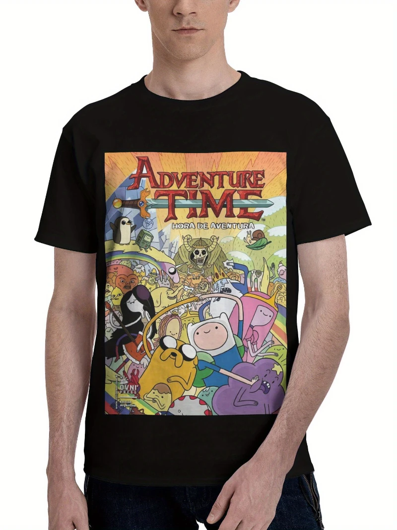 تي شيرت جرافيك لصيف 2025 للرجال وقت المغامرة 100 قطن فاخر عالي الجودة لكل من الرجال والنساء Y2k #1