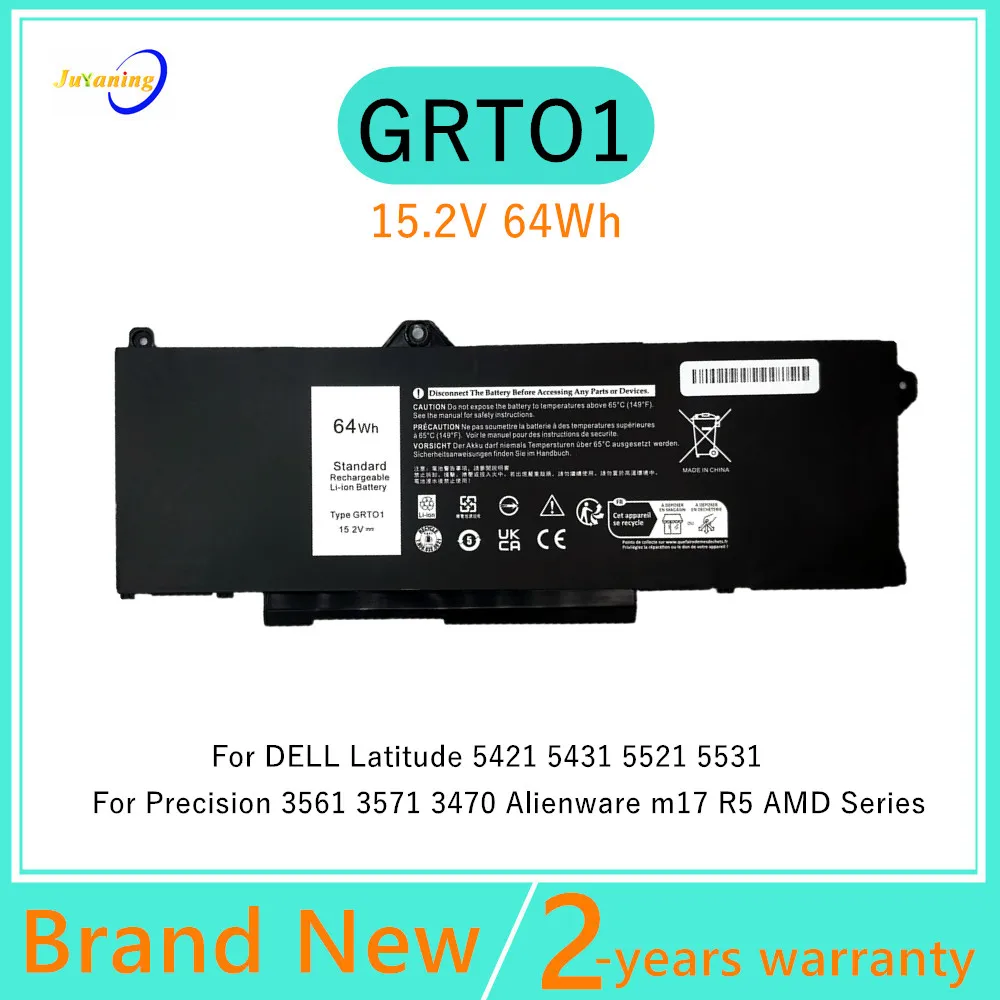 

GRT01 0P3TJ 05RGW Laptop Battery For Dell Latitude 5421 5431 5521 5531 for Precision 3561 3571 3470 Alienware m17 R5 AMD Series